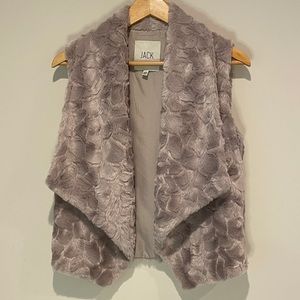 Jack taupe faux fur vest size XS